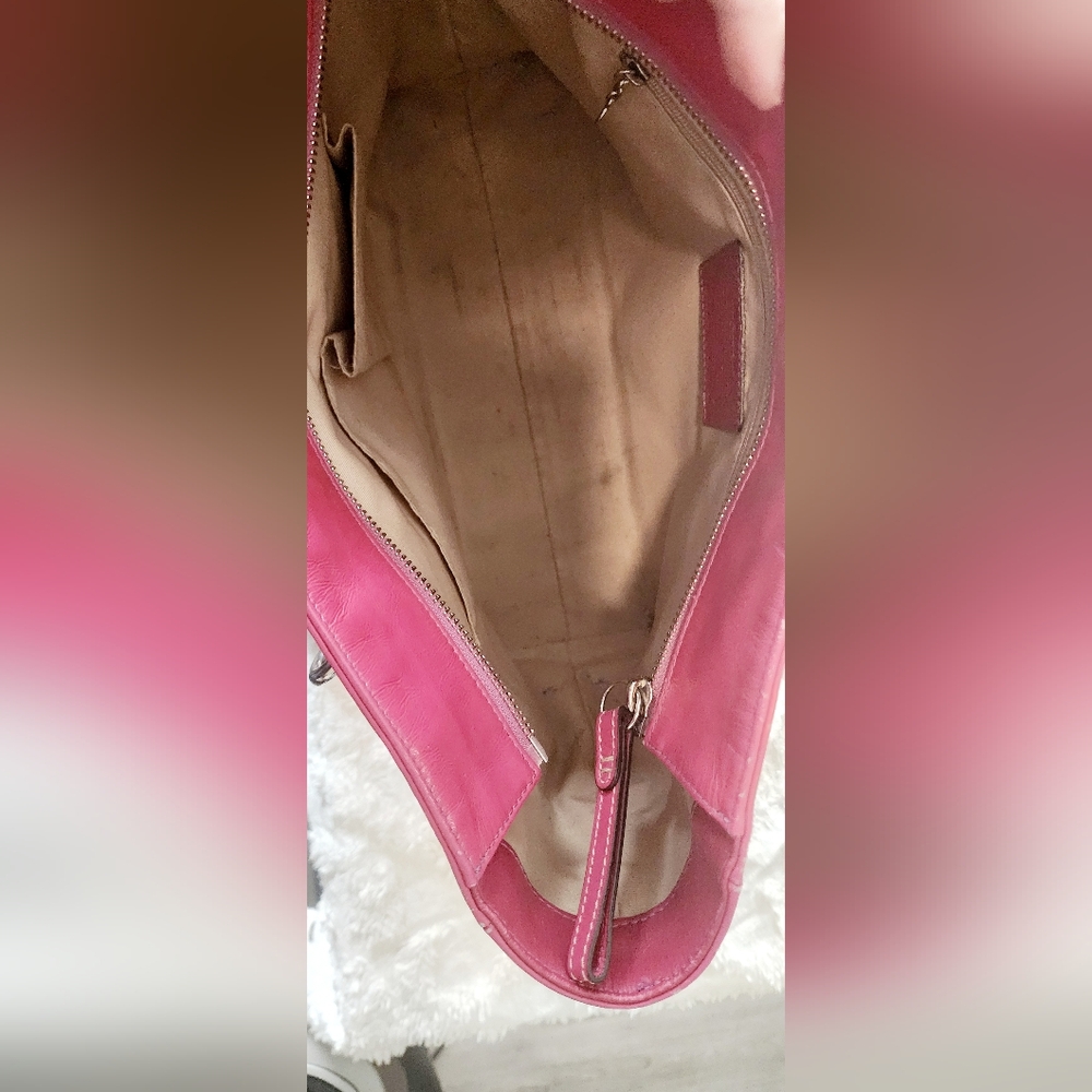 Coach Pink Patent Leather East/West Tote Bag - Picture 5 of 7